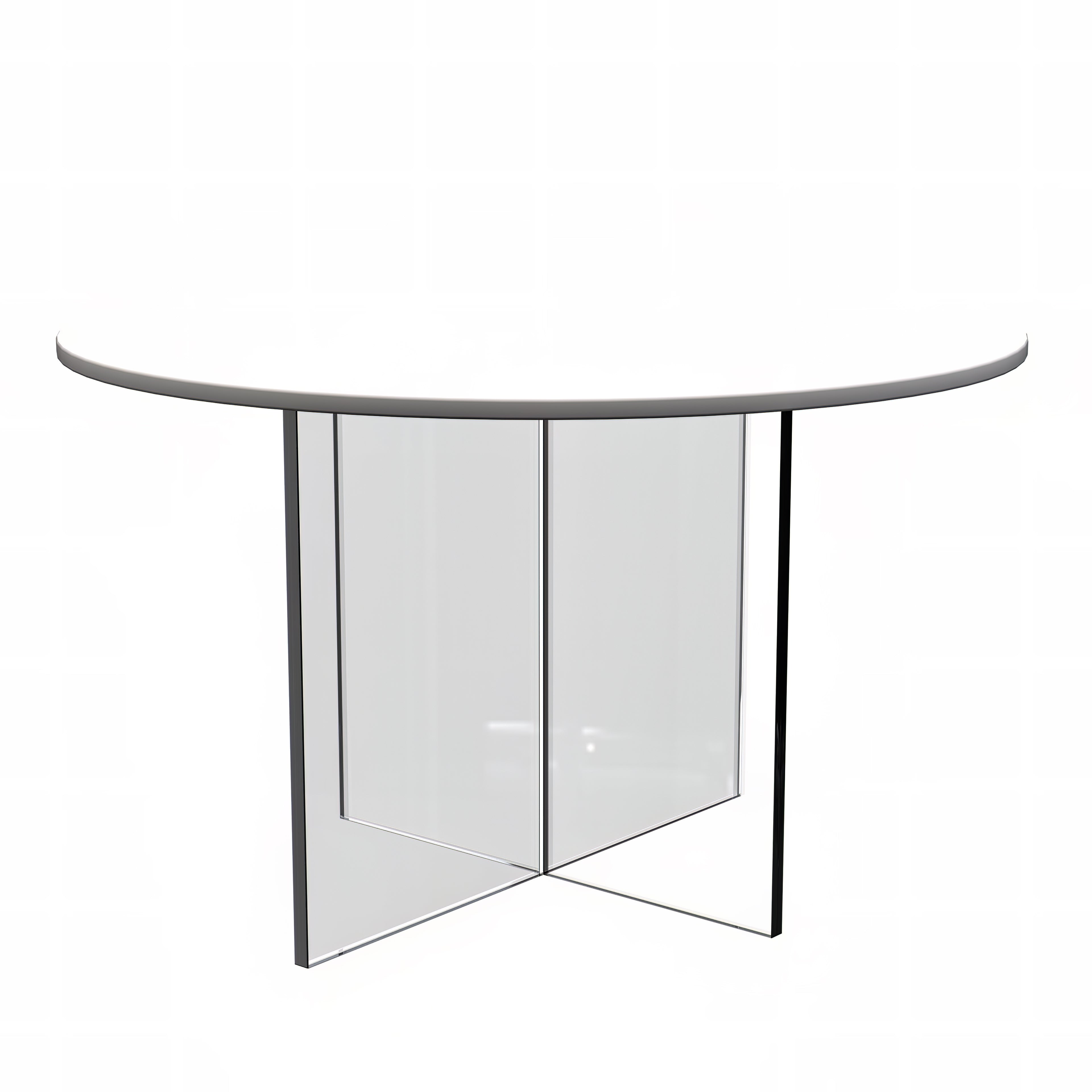 Valore Collection 28" Acrylic Side Table With White Top