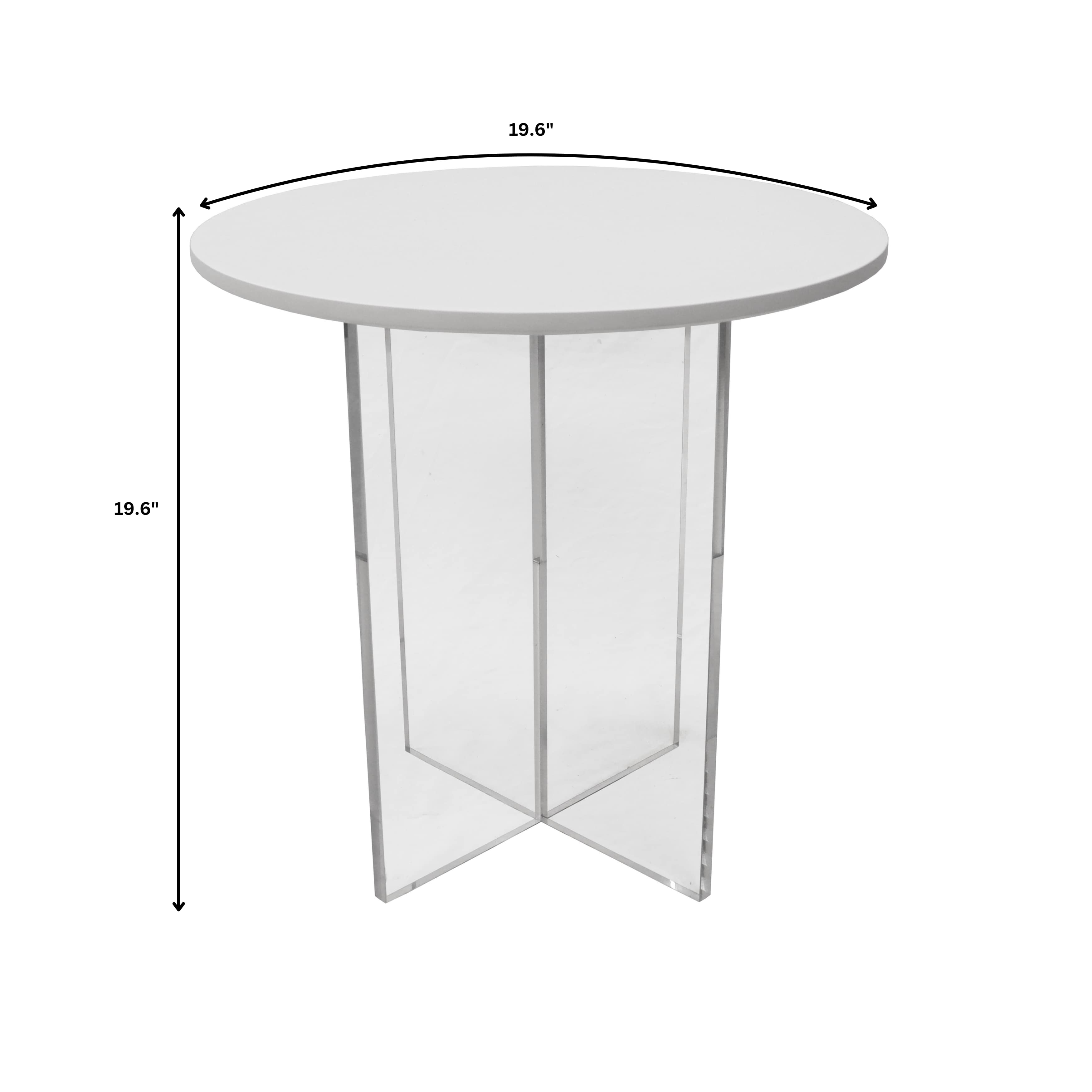 Valore Collection Acrylic Coffee Table With White Top