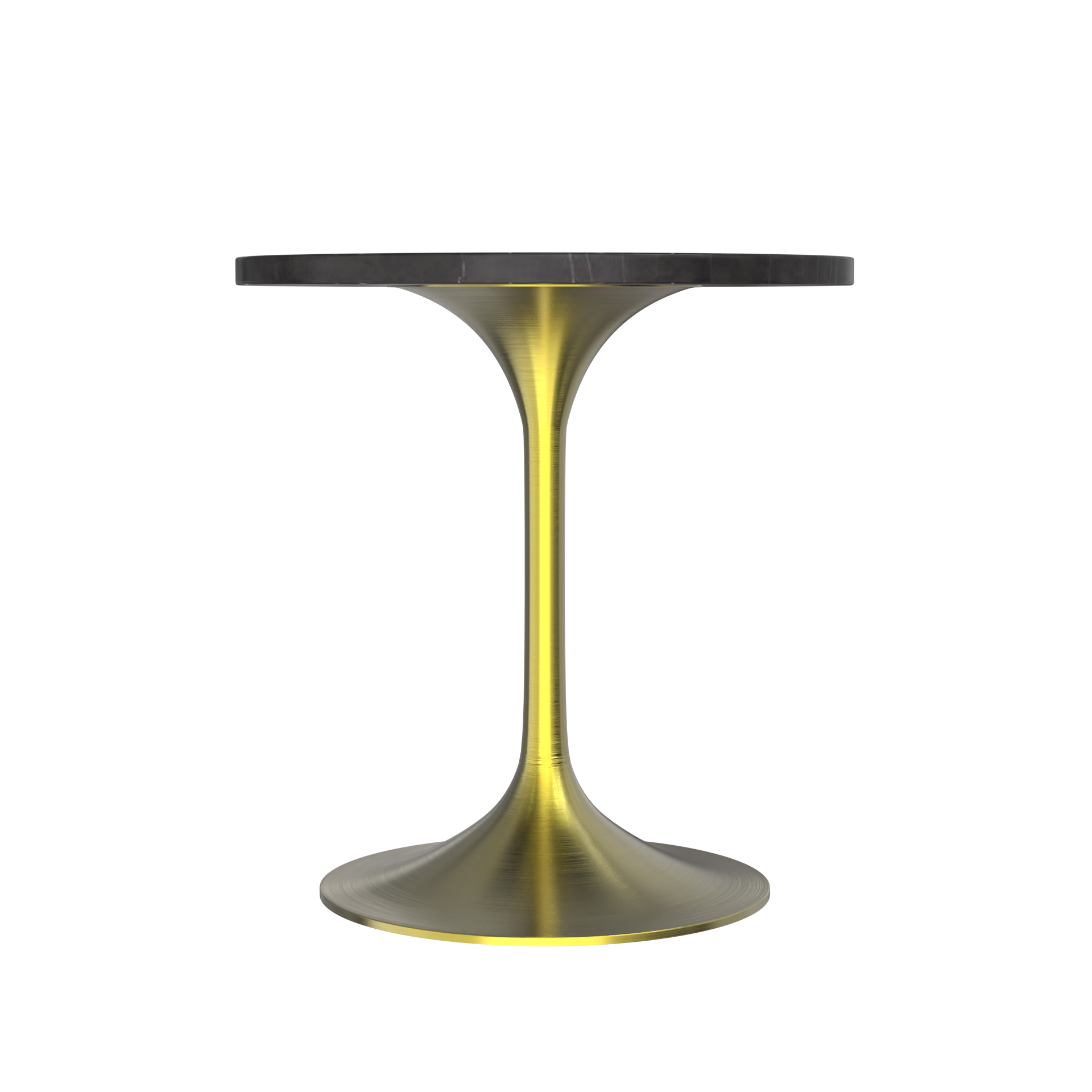 Vera 27" Round Dining Table - Gold Base Sintered Stone Top