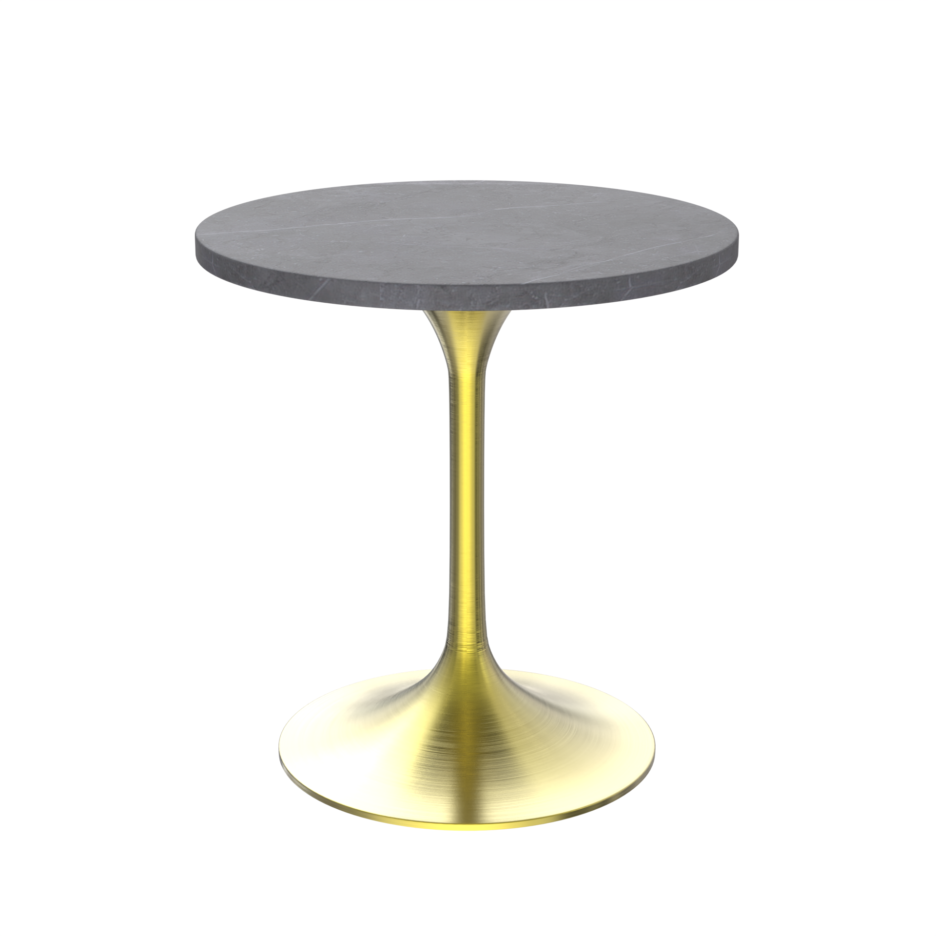 Vera 27" Round Dining Table - Gold Base Sintered Stone Top