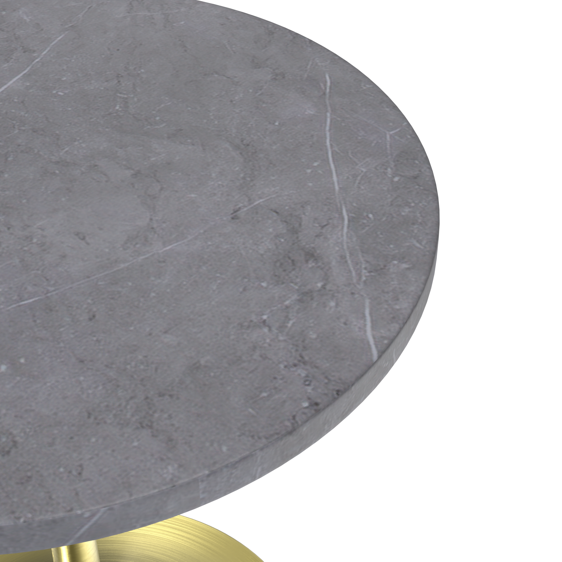 Vera 27" Round Dining Table - Gold Base Sintered Stone Top