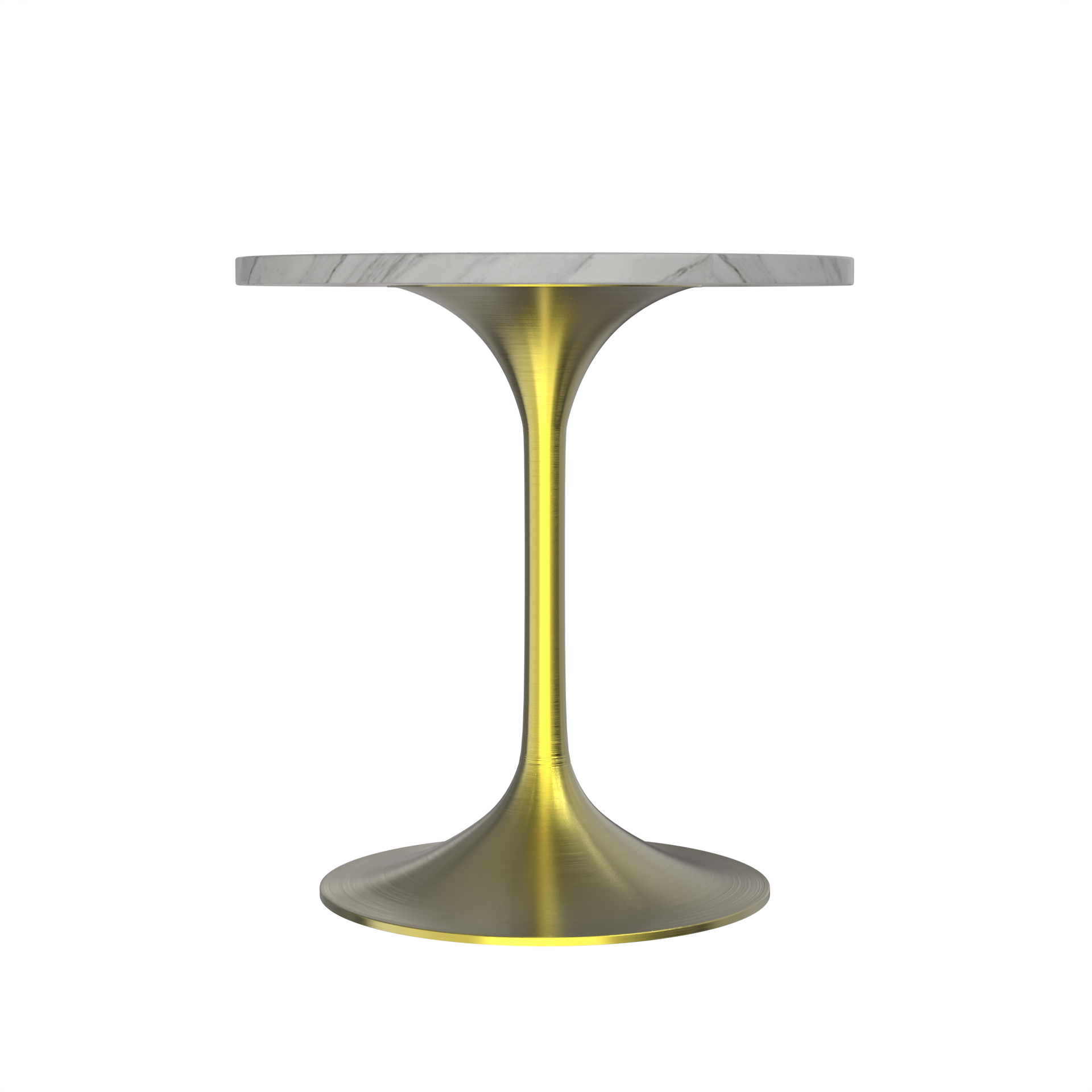 Vera 27" Round Dining Table - Gold Base Sintered Stone Top