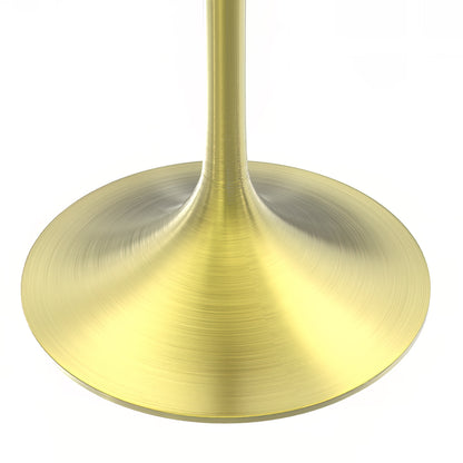 Vera 27" Square Dining Table - Gold Base Marbleized Top