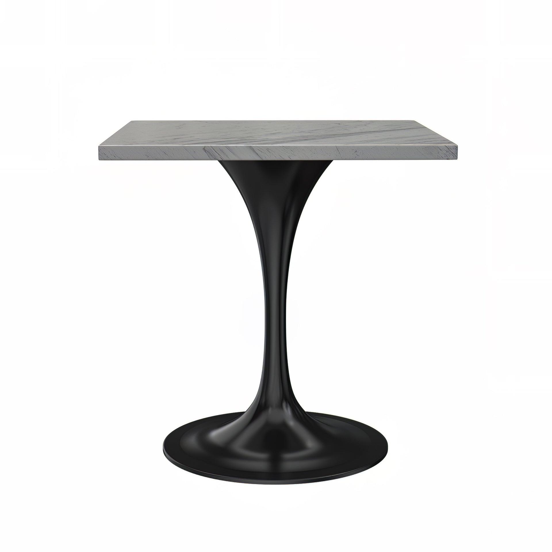 Vera 27" Square Dining Table - Black Base Marbleized Top