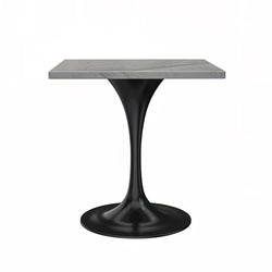 Vera 36" Square Dining Table - Black Base Marbleized Top