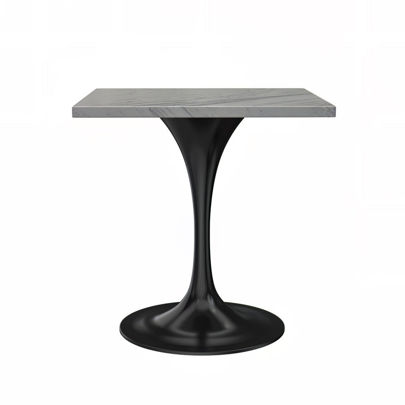 Vera 36" Square Dining Table - Black Base Marbleized Top