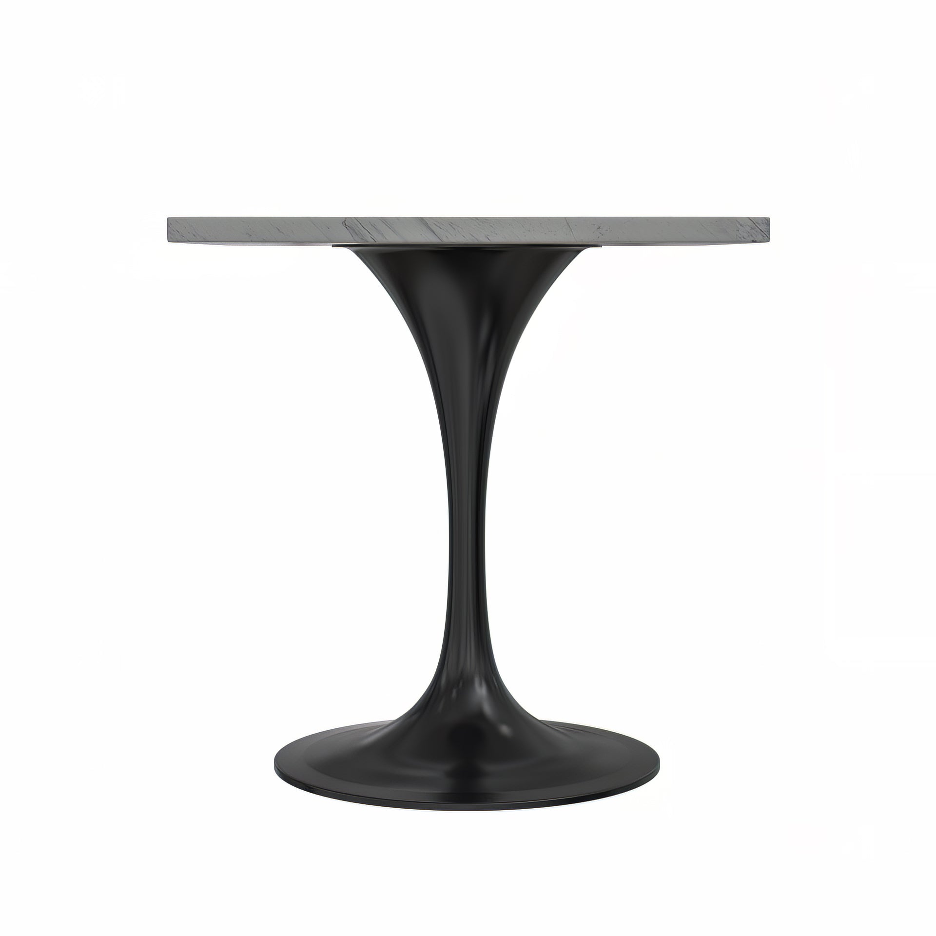 Vera 27" Square Dining Table - Black Base Marbleized Top