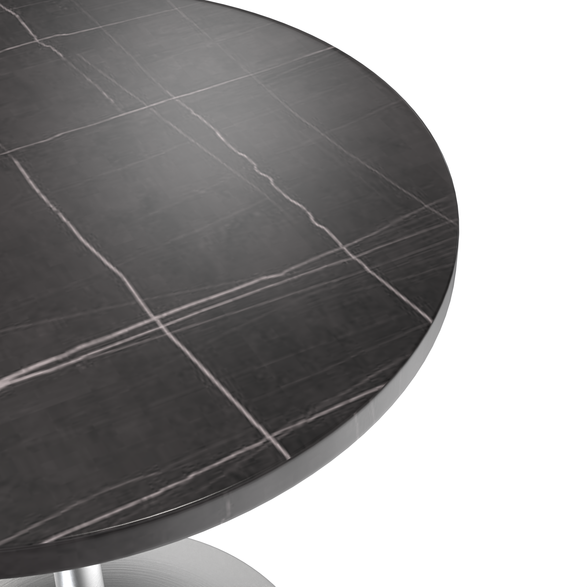 Vera 27" Round Dining Table - Brushed Chrome Base