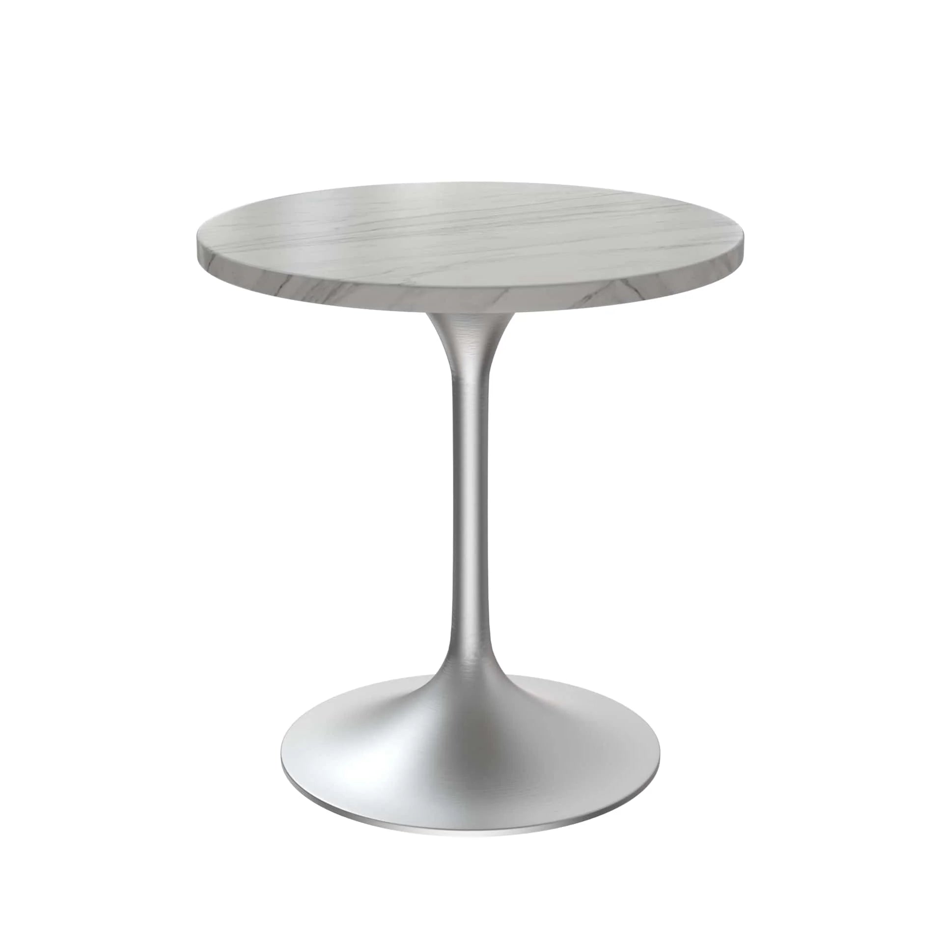 Vera 27" Round Dining Table - Brushed Chrome Base