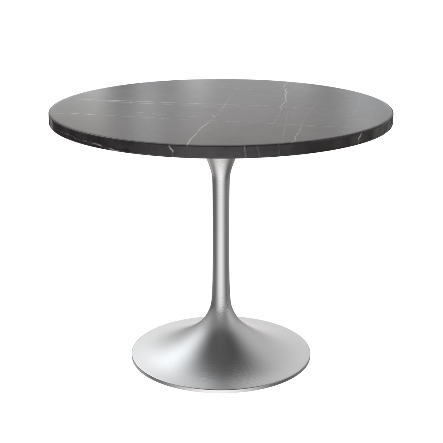 Vera 36" Round Dining Table - Brushed Chrome Base