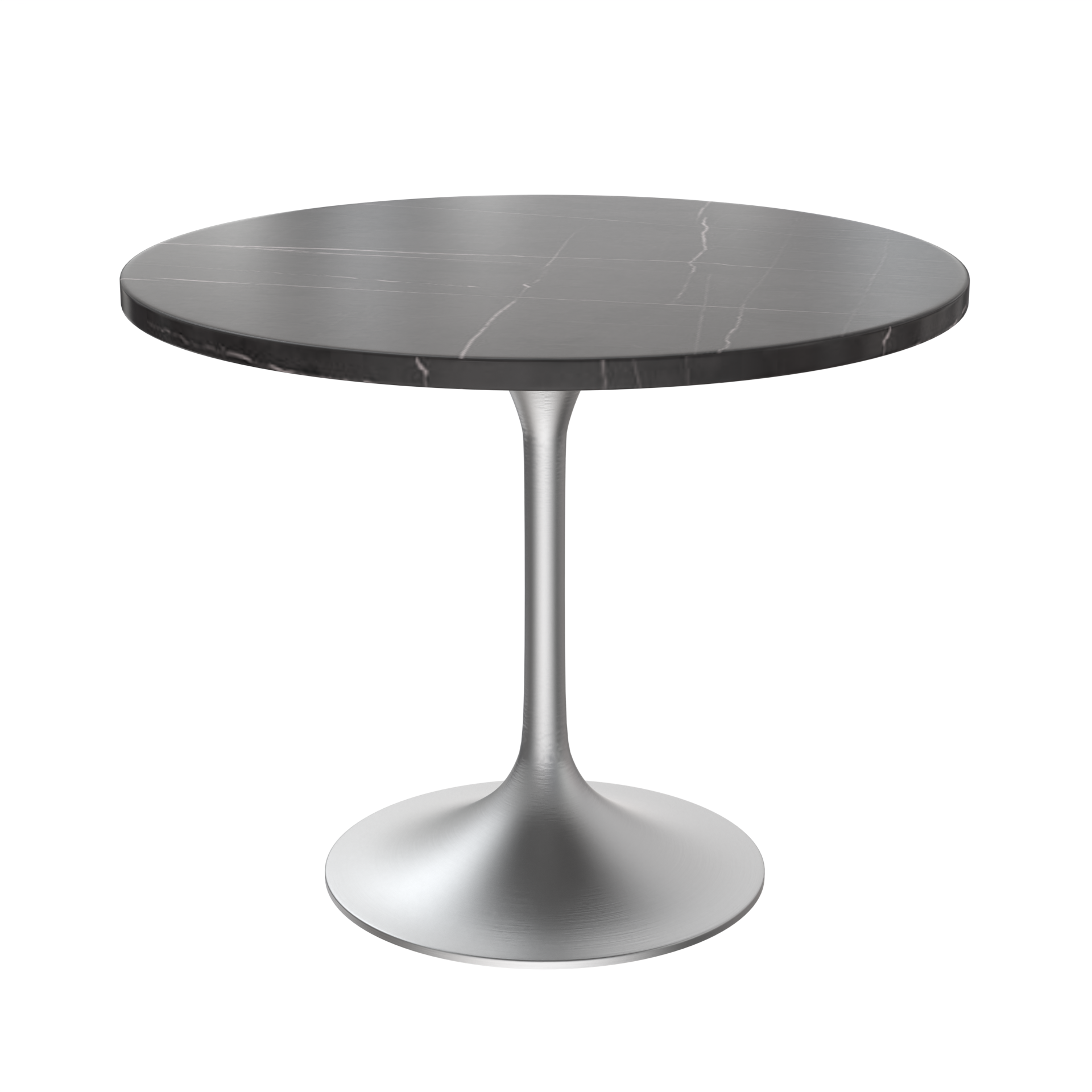 Vera 36" Round Dining Table - Brushed Chrome Base