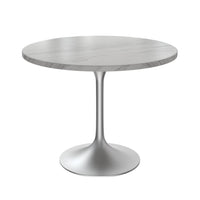 Vera 36" Round Dining Table - Brushed Chrome Base
