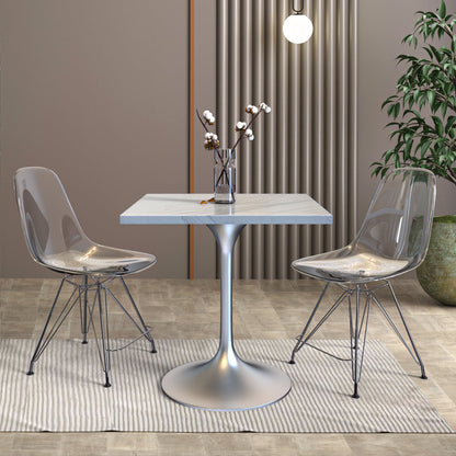 Vera 36" Square Dining Table - Marbleized Top