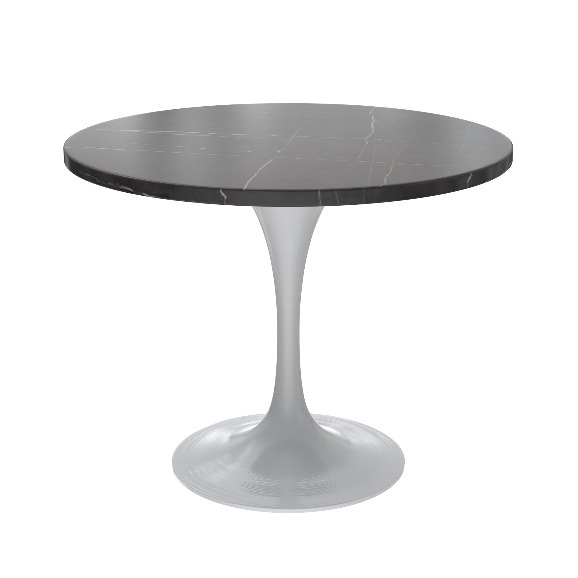 Vera 36" Round Dining Table - White Base Sintered Stone Top