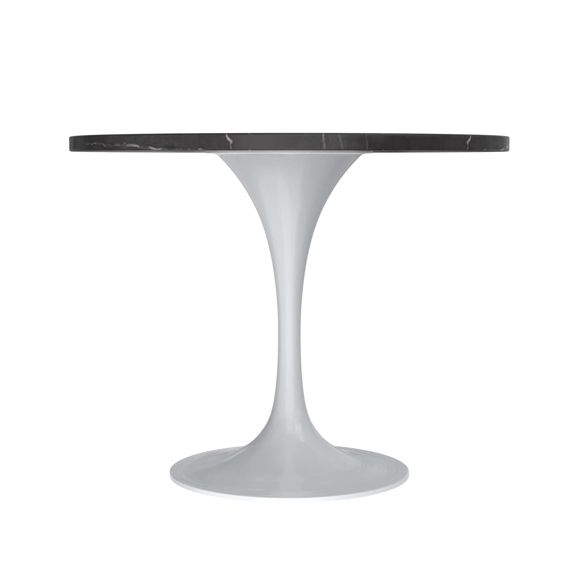 Vera 36" Round Dining Table - White Base Sintered Stone Top