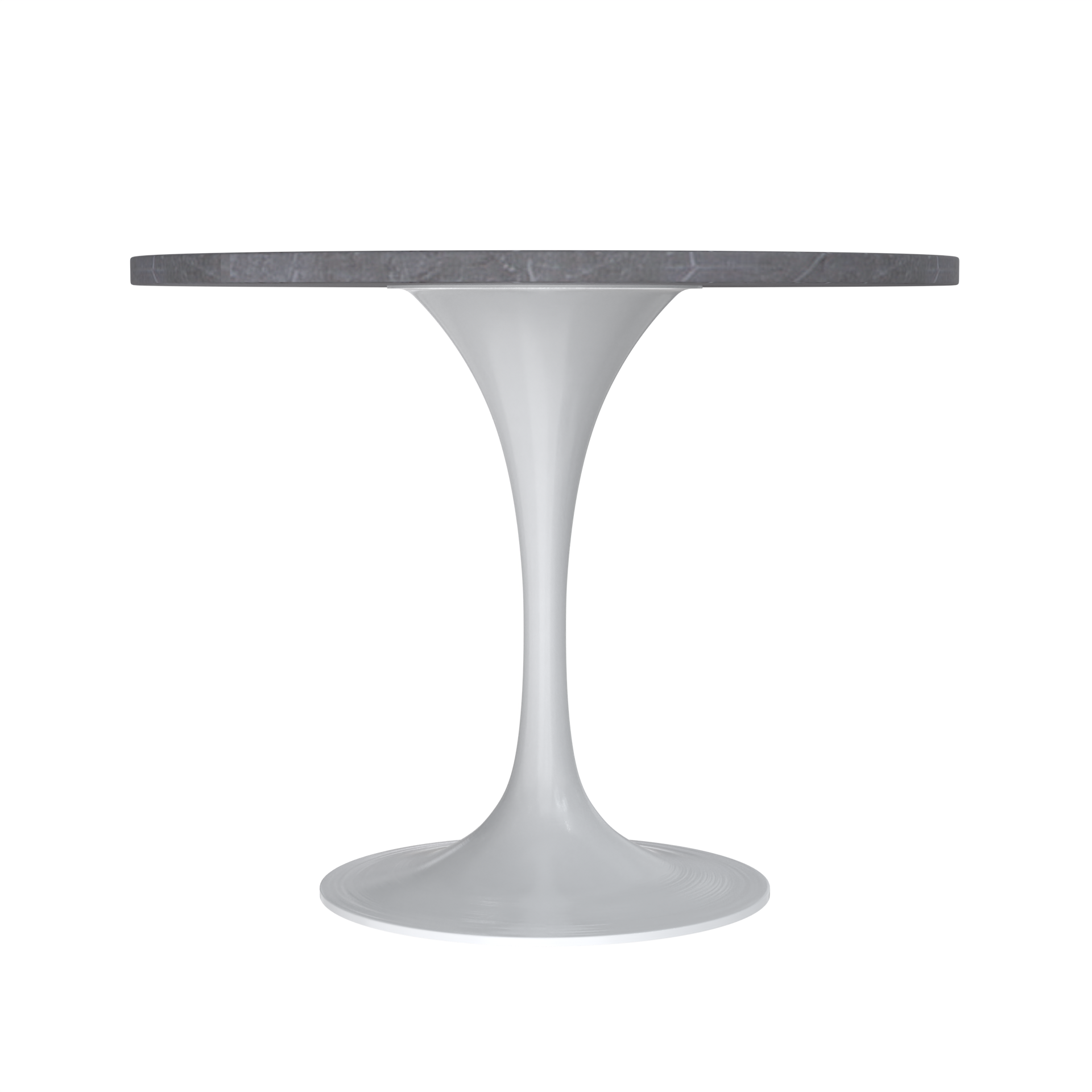 Vera 36" Round Dining Table - White Base Sintered Stone Top