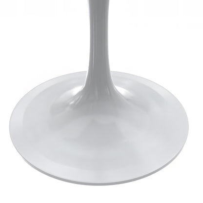 Vera 27" Square Dining Table - White Base Marbleized Top