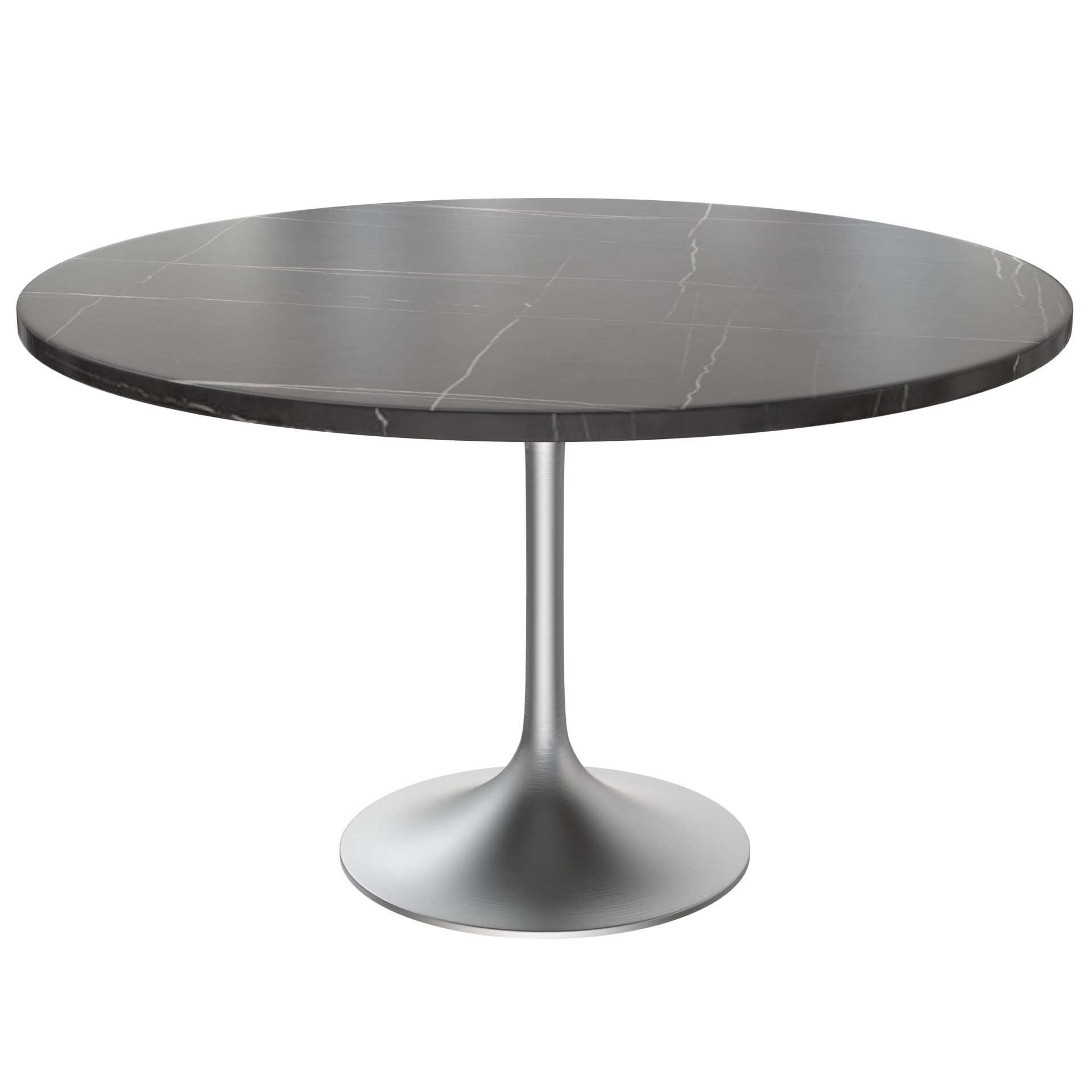 Vera 48" Round Dining Table - Brushed Chrome Base