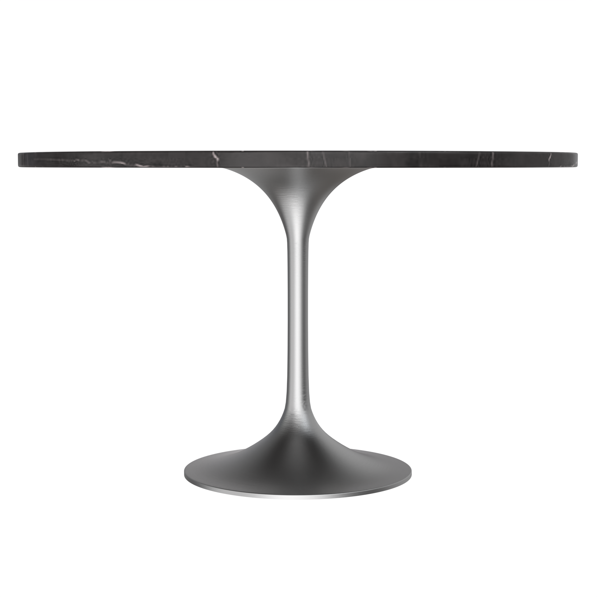 Vera 48" Round Dining Table - Brushed Chrome Base