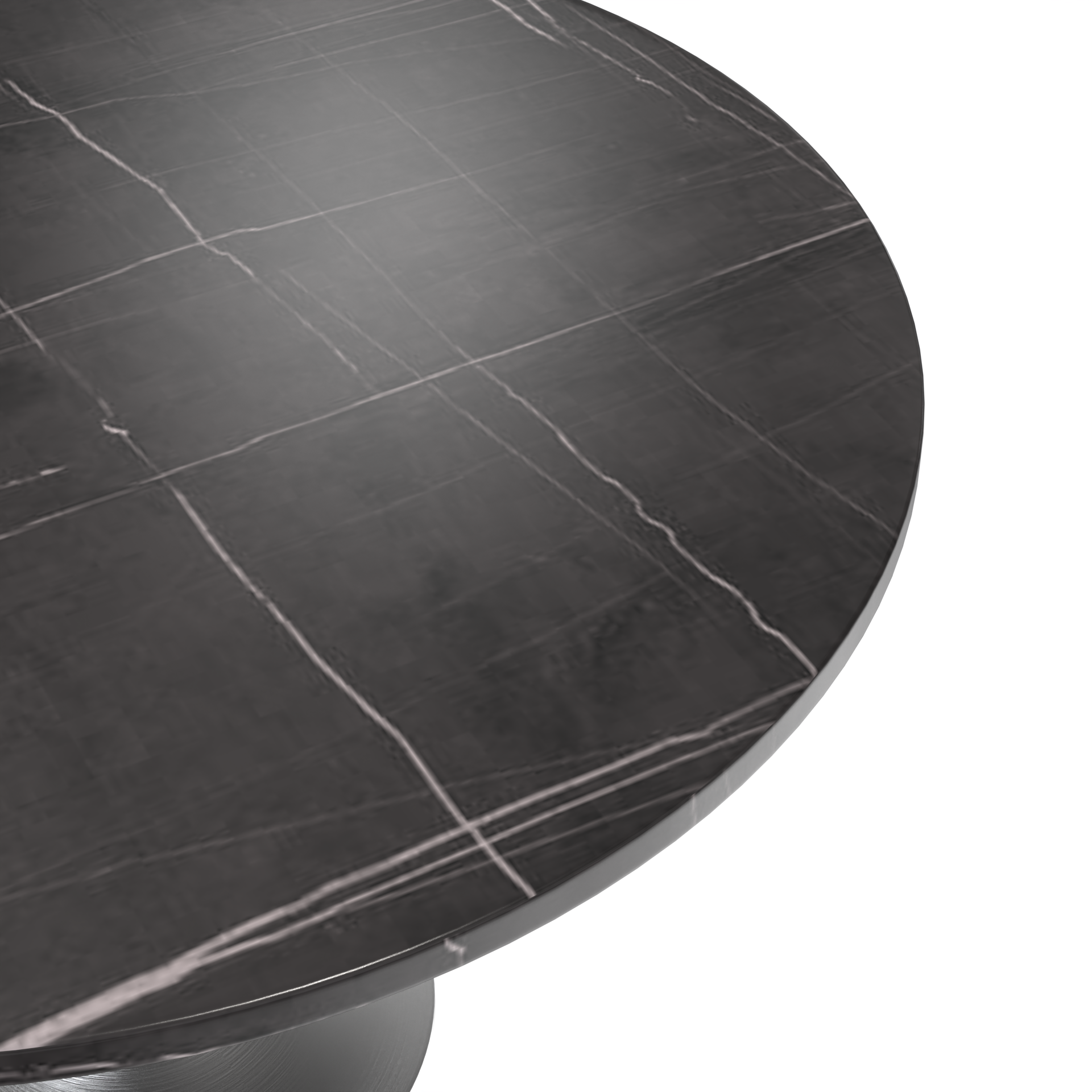 Vera 48" Round Dining Table - Brushed Chrome Base