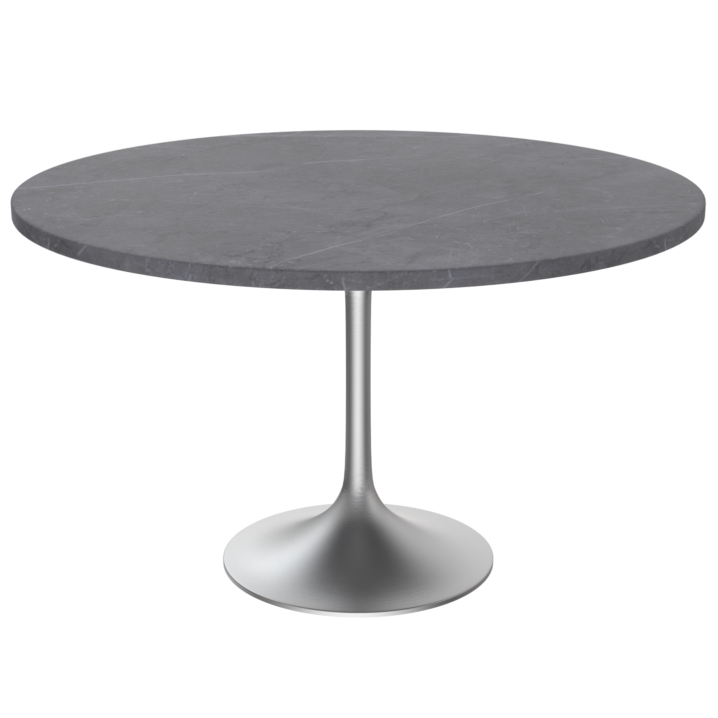 Vera 48" Round Dining Table - Brushed Chrome Base