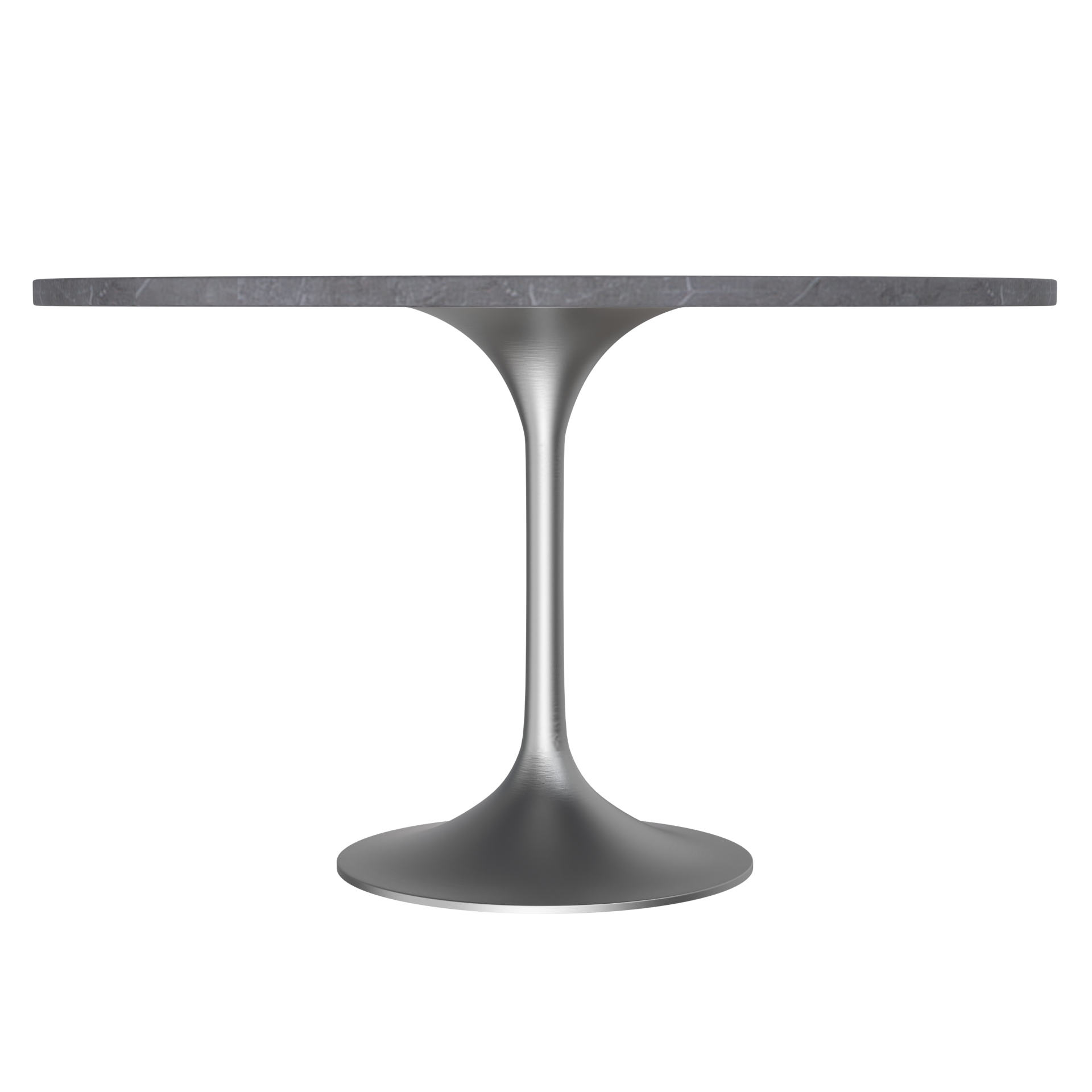 Vera 48" Round Dining Table - Brushed Chrome Base