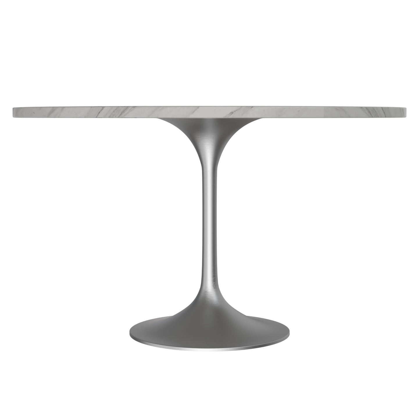 Vera 48" Round Dining Table - Brushed Chrome Base