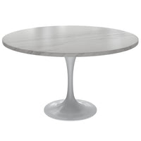 Vera 48" Round Dining Table - White Base