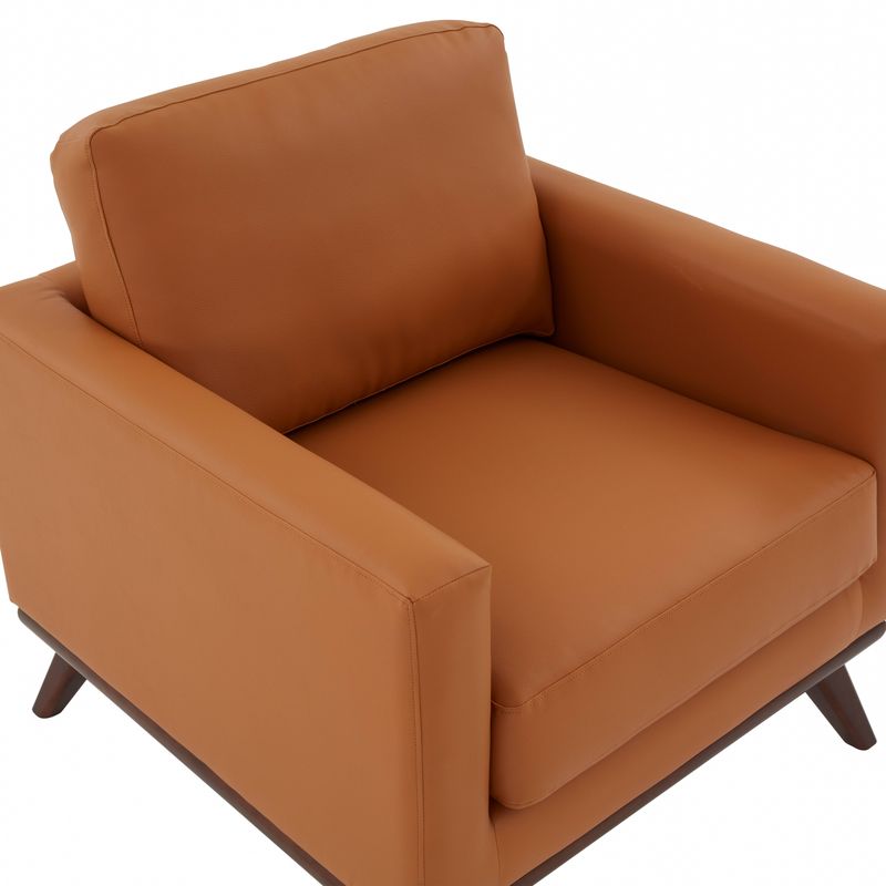 Edvin Leather Accent Arm Chair