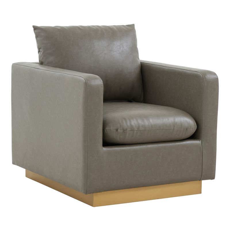 Elvira Leather Accent Armchair