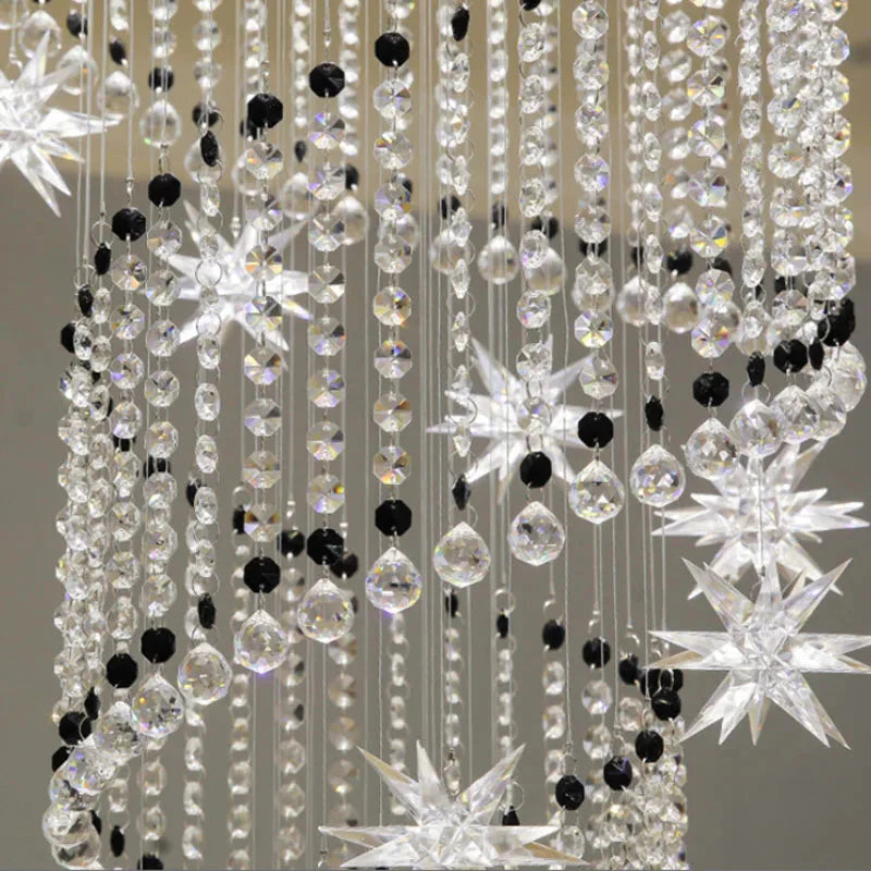 Vena Spiral Raindrop Crystal Chandelier for Staircase