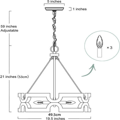 Vera Farmhouse Coastal Foyer Lighting
