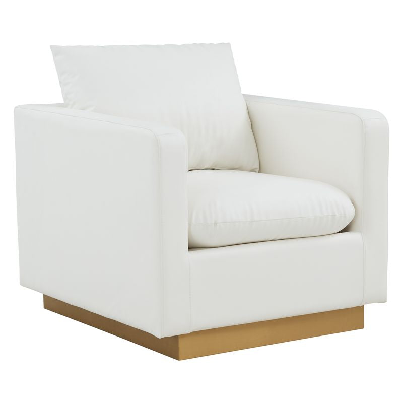 Elvira Leather Accent Armchair