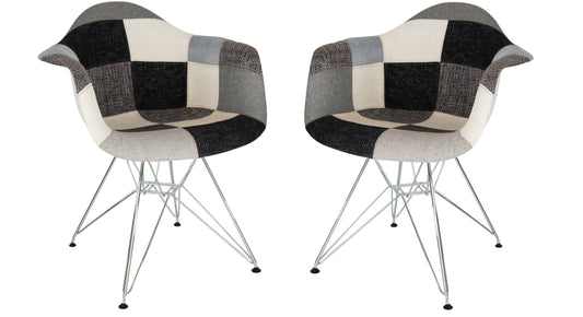 Lewie Eiffel Accent Chair - Metal Base Set of 2