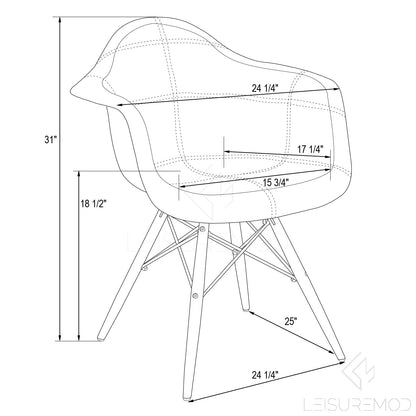 Lewie Eiffel Accent Chair - Metal Base Set of 4