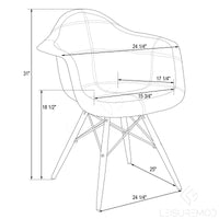 Lewie Velvet Eiffel Accent Chair - Metal Base