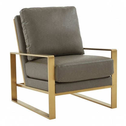 Emil Leather Accent Armchair