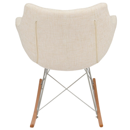 Lewie Fabric Eiffel Base Rocking Chair