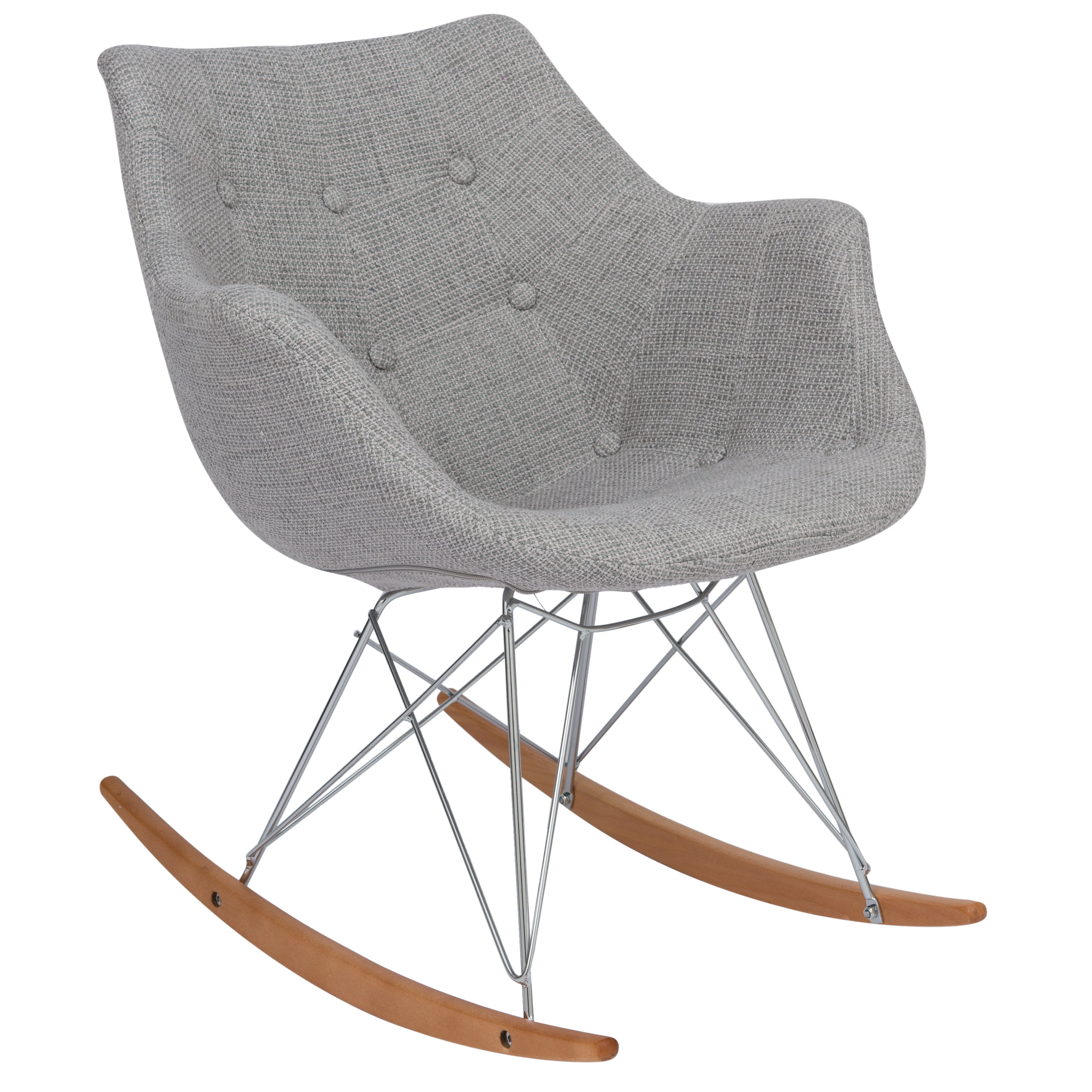 Lewie Fabric Eiffel Base Rocking Chair