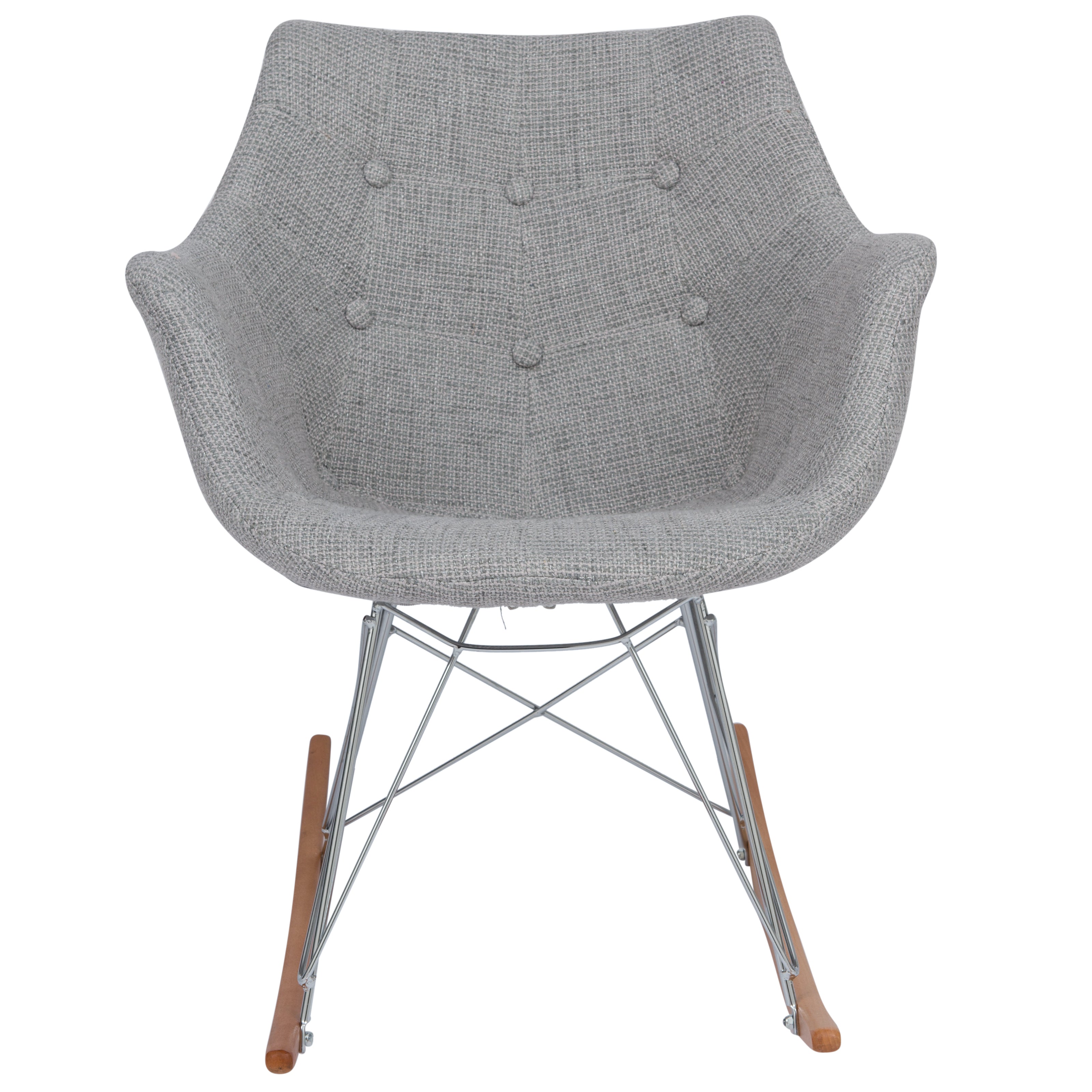 Lewie Fabric Eiffel Base Rocking Chair