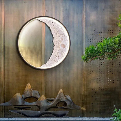 Modern Outdoor Moon Wall Light