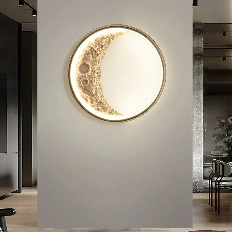 Modern Outdoor Moon Wall Light