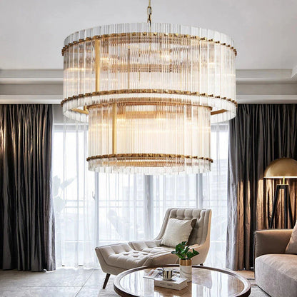 Willow Luxury Modern 2 Tier Crystal chandelier