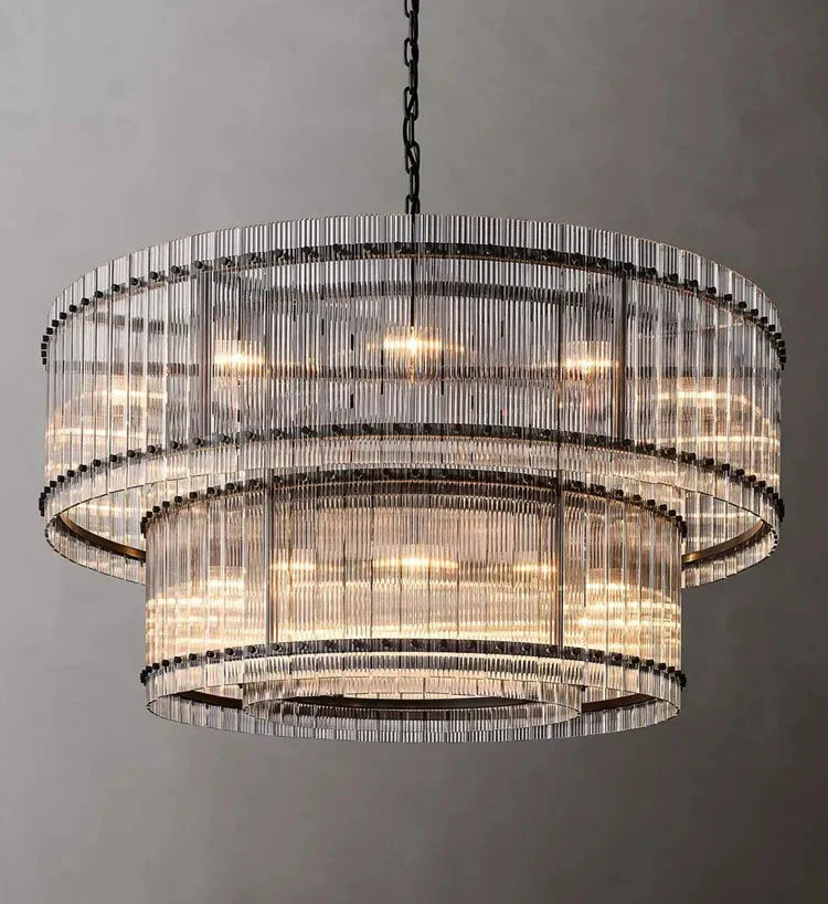 Willow Luxury Modern 2 Tier Crystal chandelier