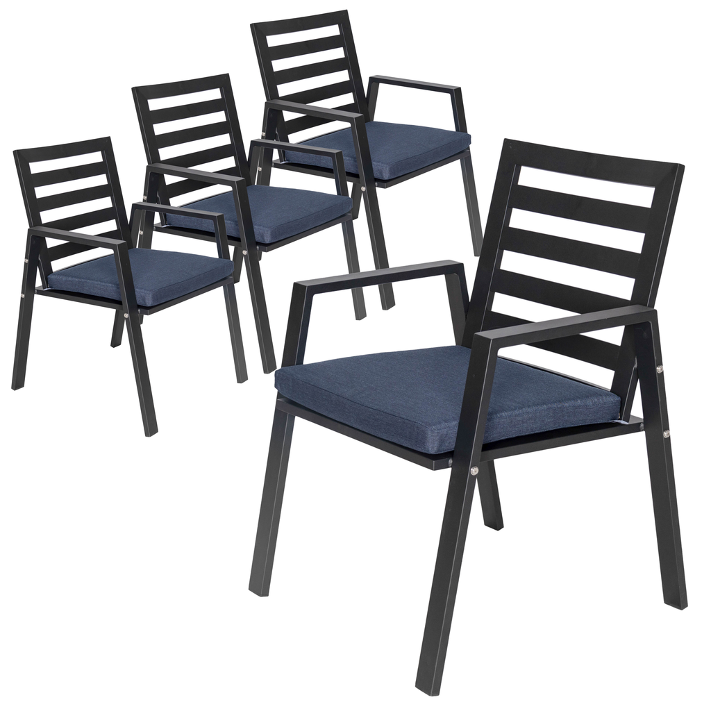 Agnes Patio Aluminum Dining Armchair - Set of 4