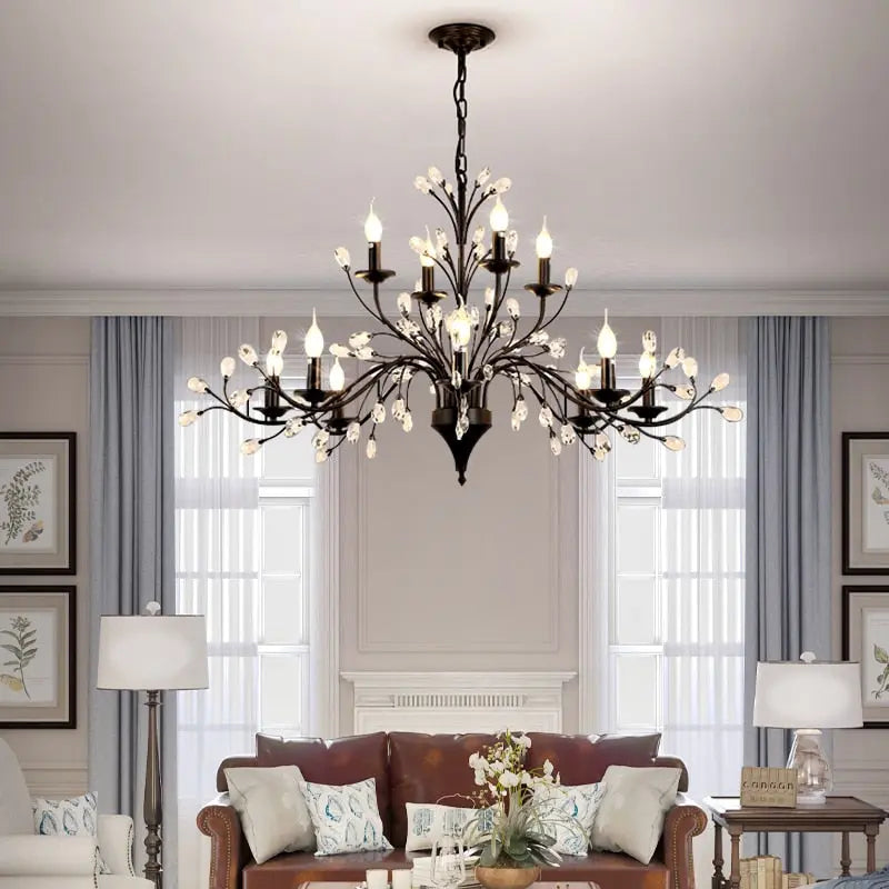 Rustic Wrought Iron Chandeliers 12 Lights