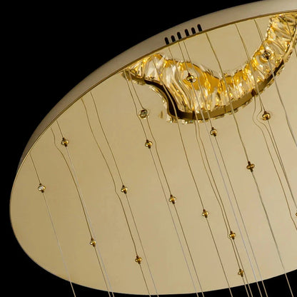 Yasmin Dimmable Crystal Ring Ceiling Light for Staircase