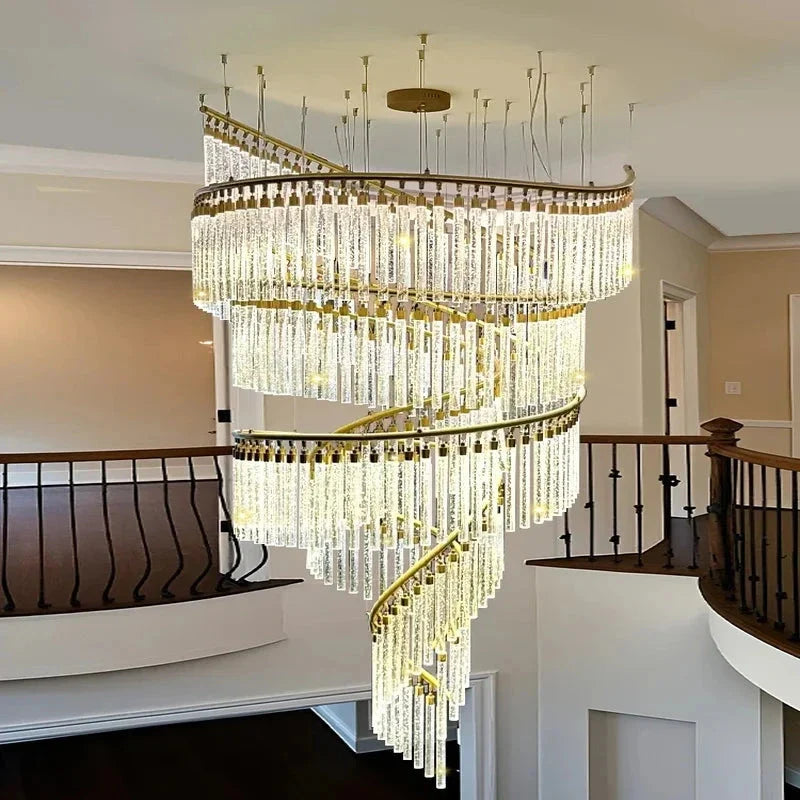 Zaira Spiral Crystal Chandelier