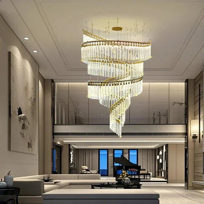 Zaira Spiral Crystal Chandelier