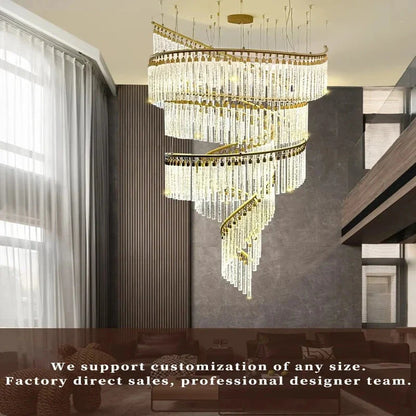 Zaira Spiral Crystal Chandelier